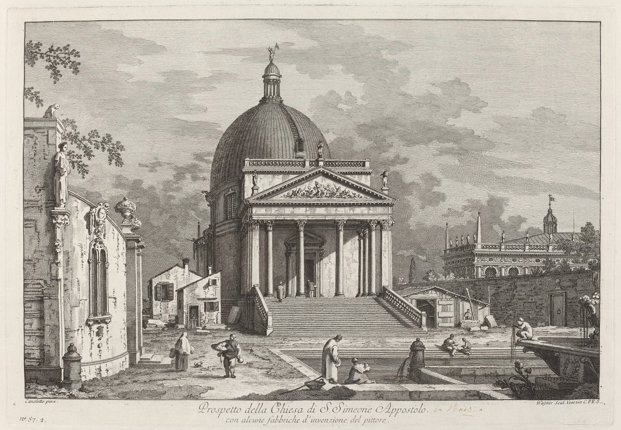 SAN Kilisesi İzahı. Simeon Havarisi by Joseph Wagner after Canaletto