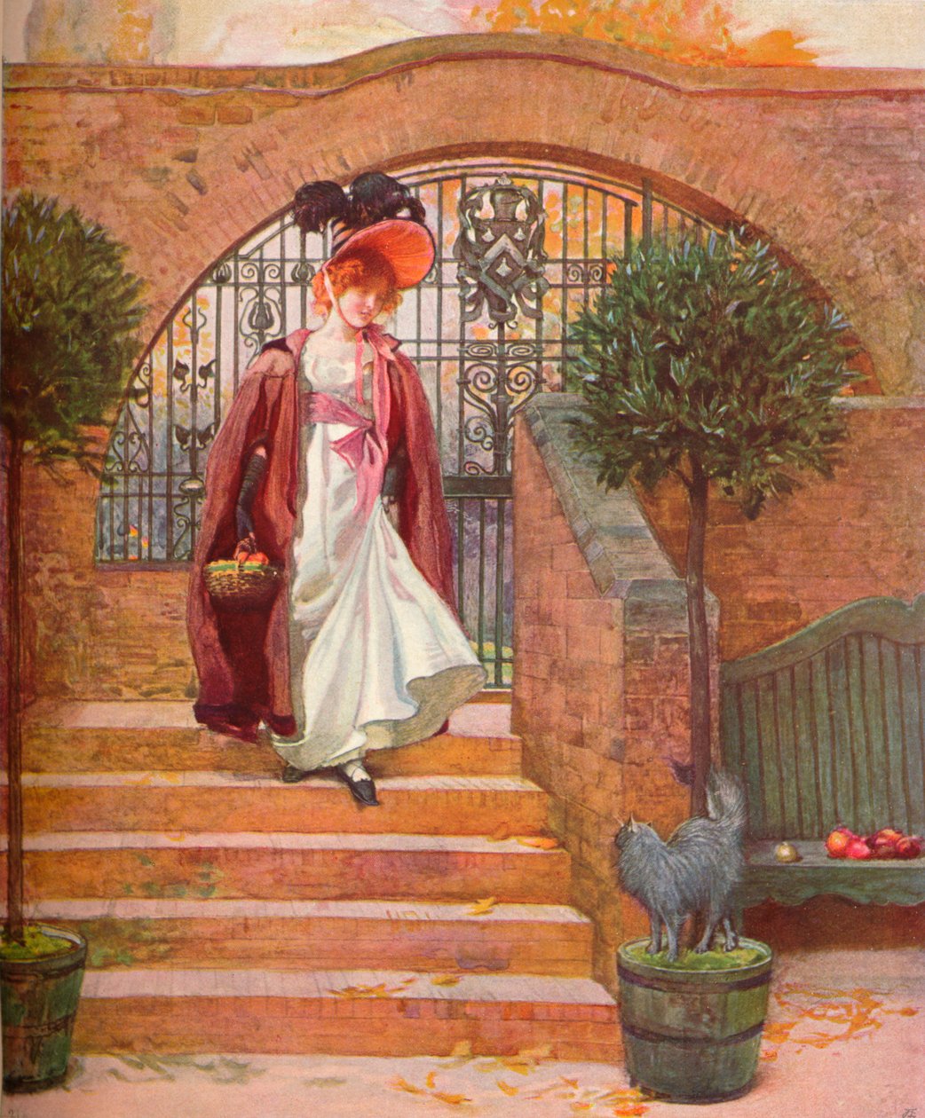 Orchard, Harrow: Giriş Kapısı ve Basamaklar, c1880-1903, 1903 by Joseph Walter West