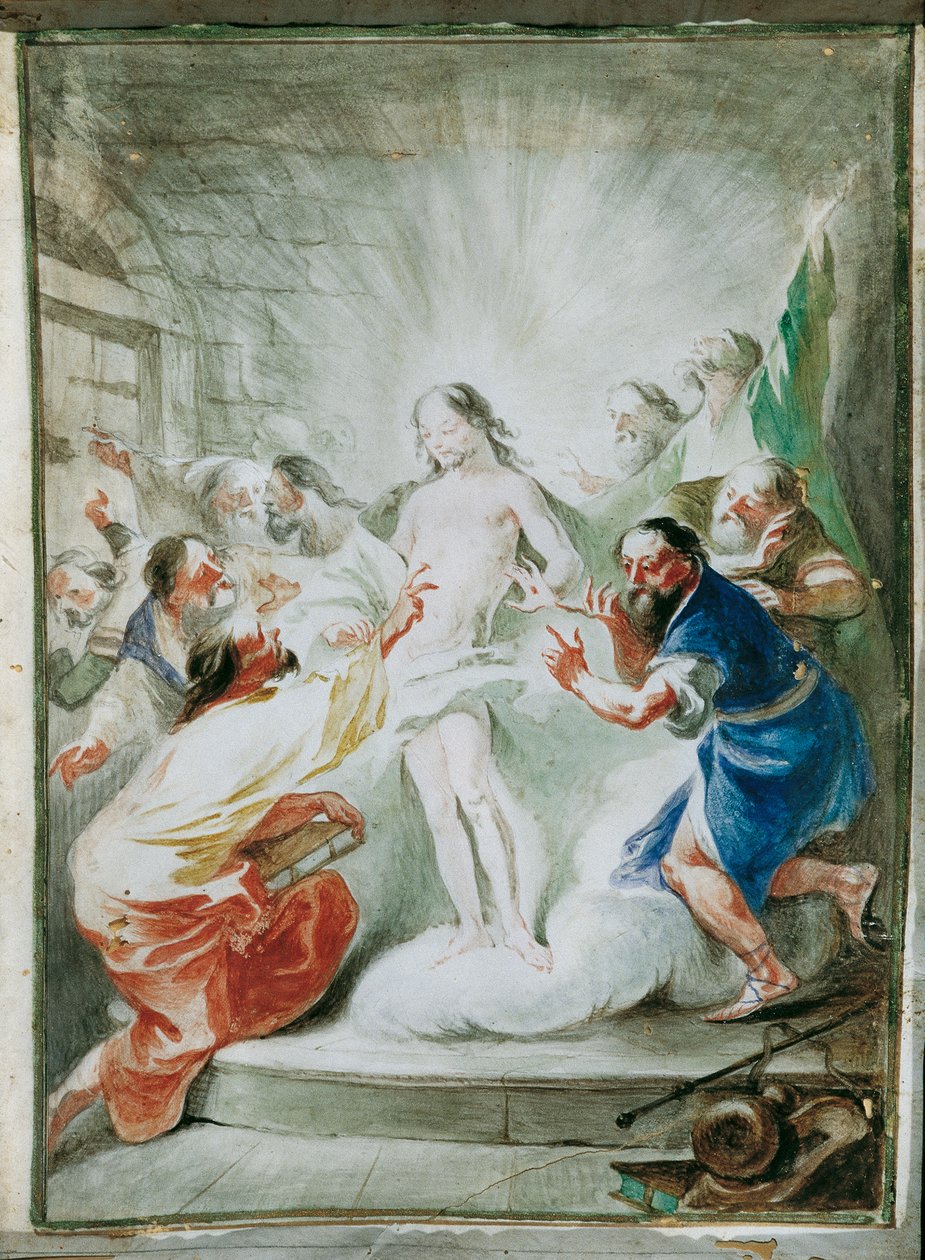 Dirilmiş Mesih öğrencilerine görünüyor by Joseph Winterhalder d. J.