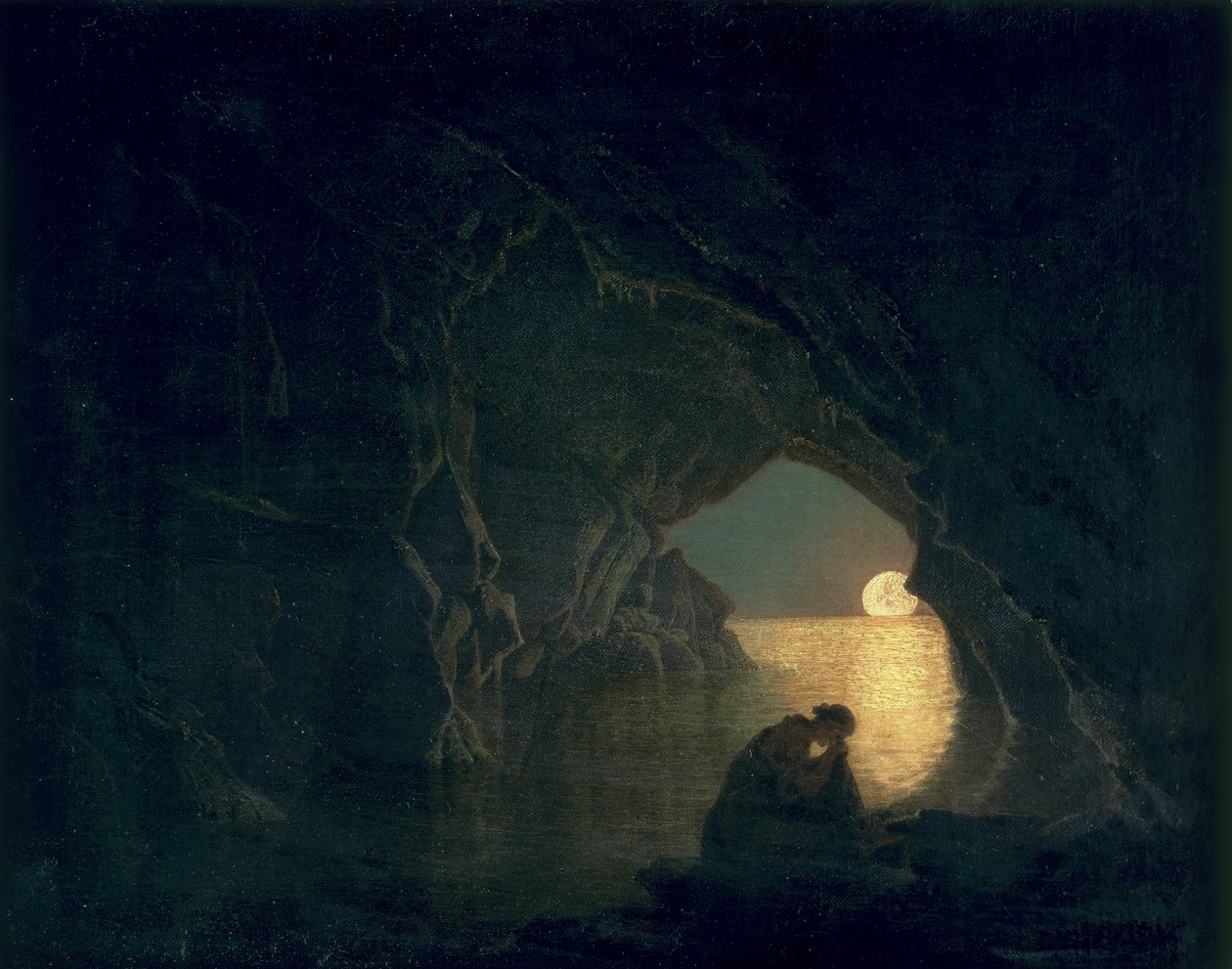 Julia Figürlü Bir Mağara, 1780 by Joseph Wright of Derby