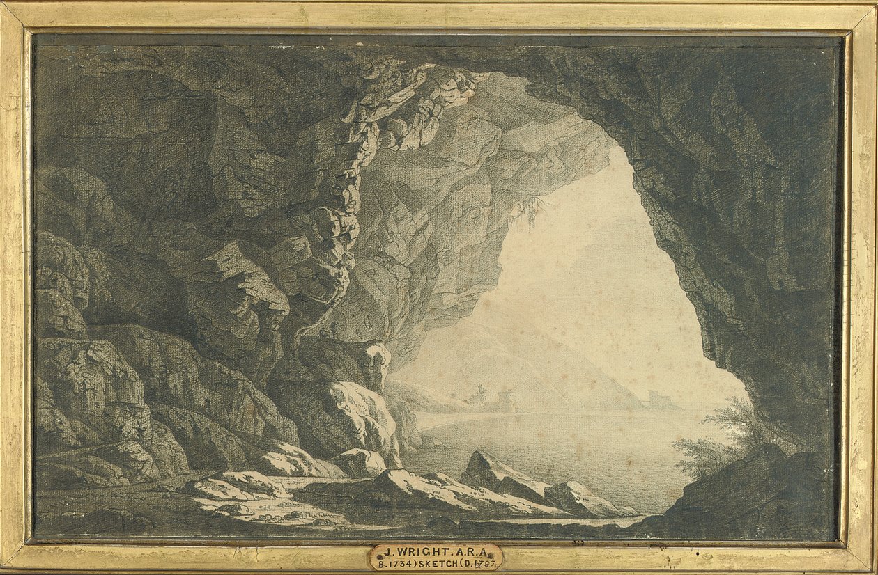 Salerno Körfezinde Bir Mağara, Sabah, 1800 dolayları by Joseph Wright of Derby