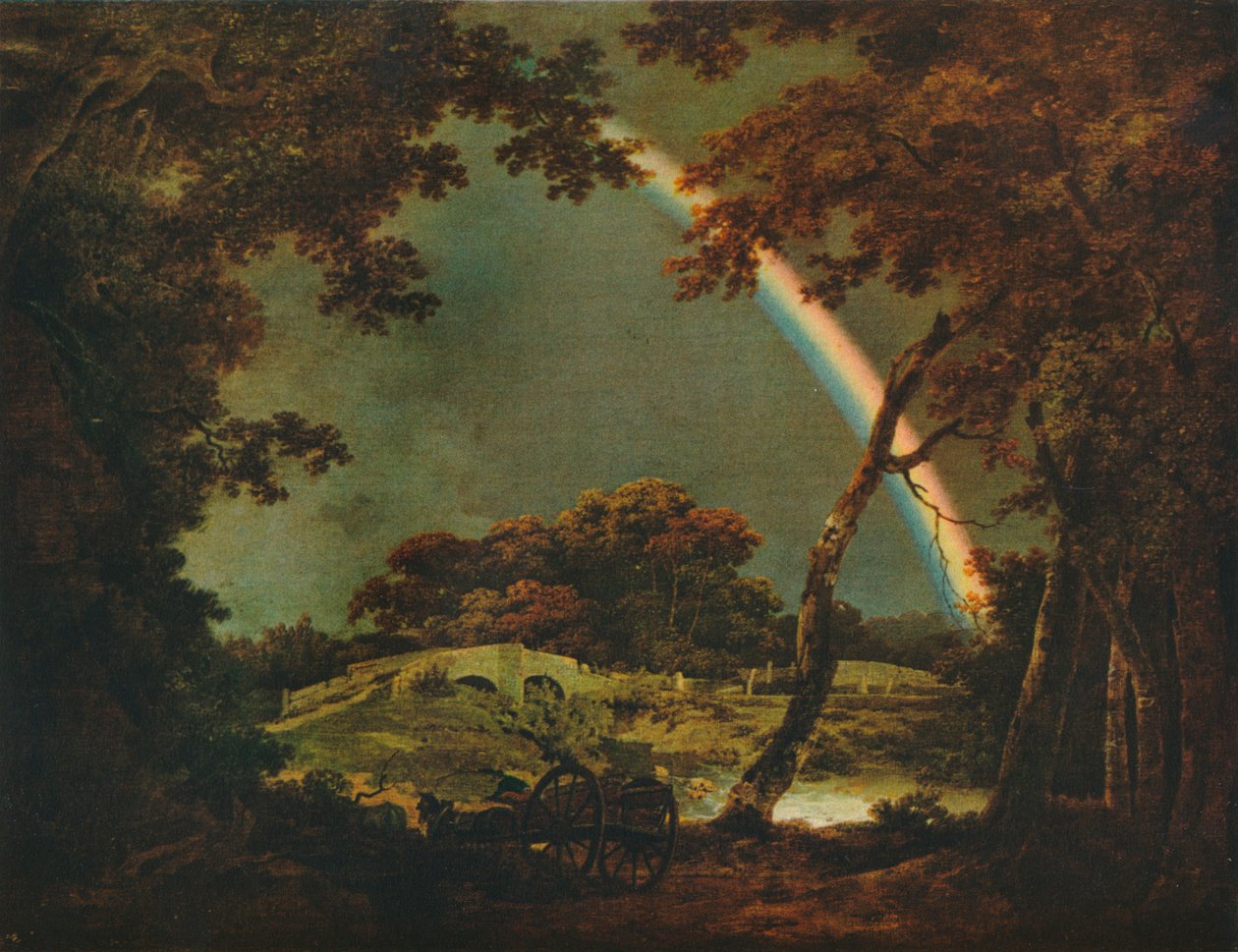 Gökkuşağı Efektli Manzara, 1794, 1930. by Joseph Wright of Derby