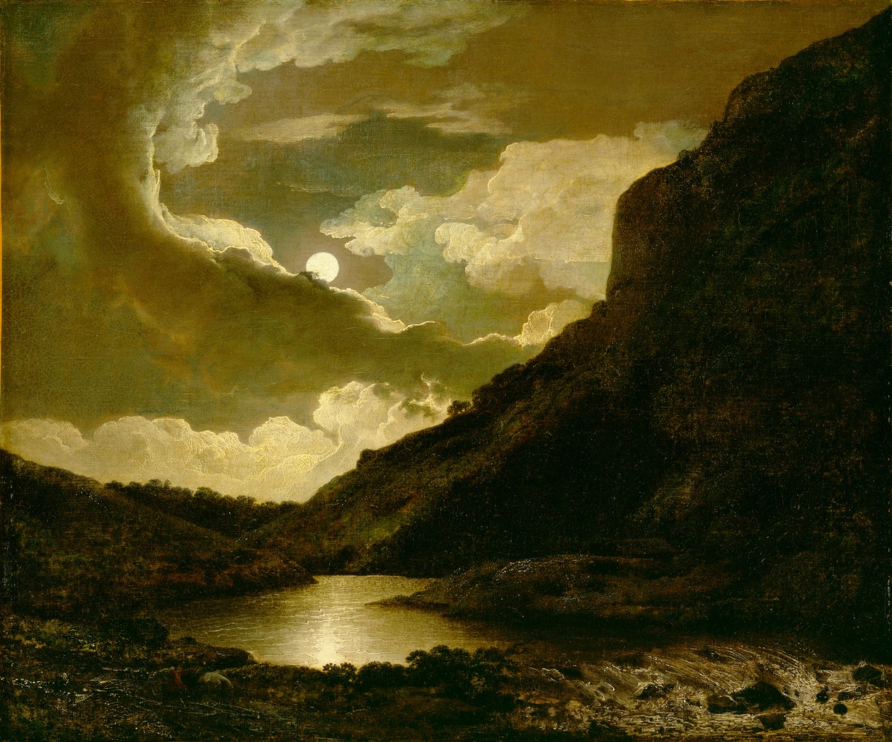 Ay Işığı tarafından Matlock Tor, c.1778 by Joseph Wright of Derby