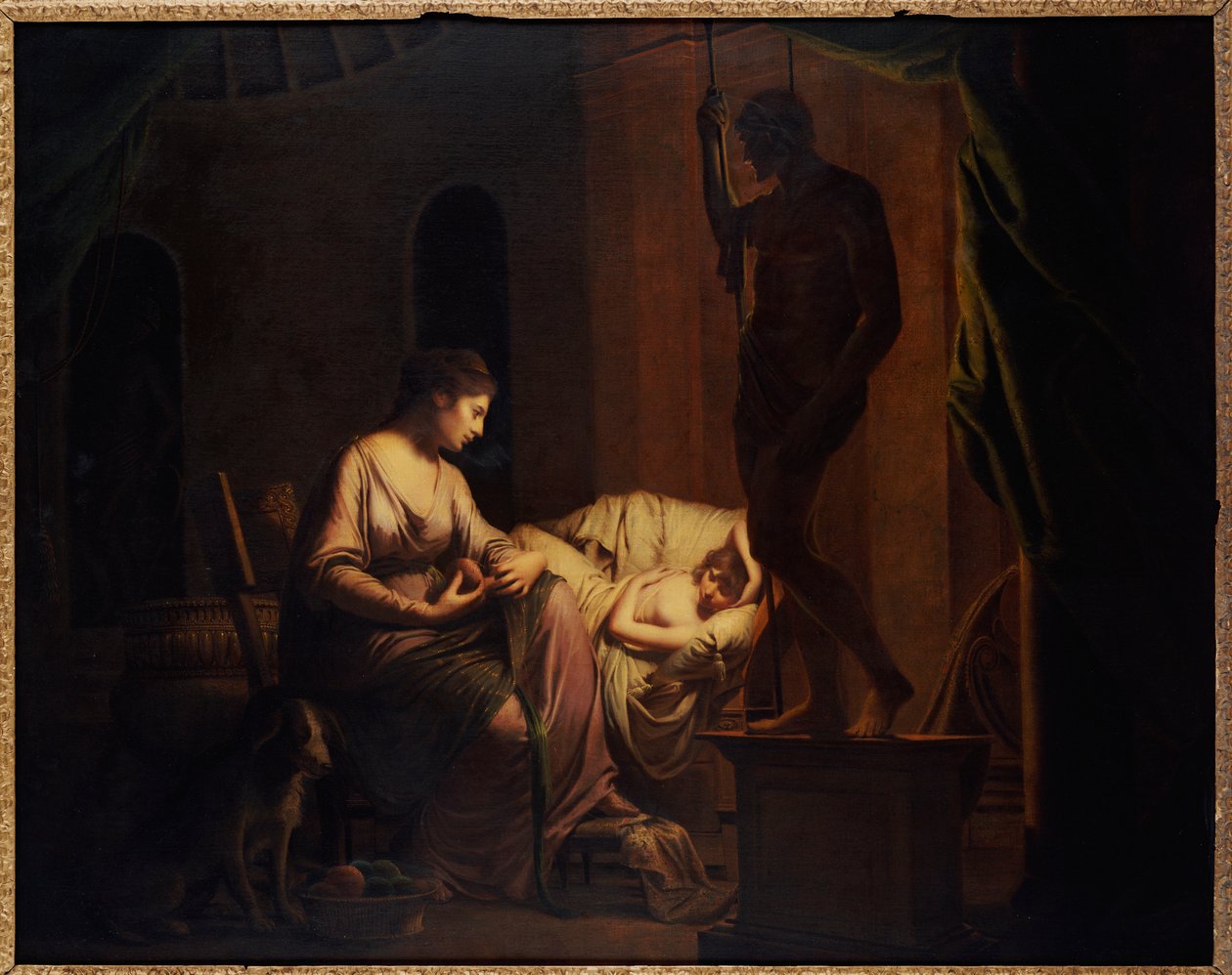 Penelope Ağını Çözüyor by Joseph Wright of Derby