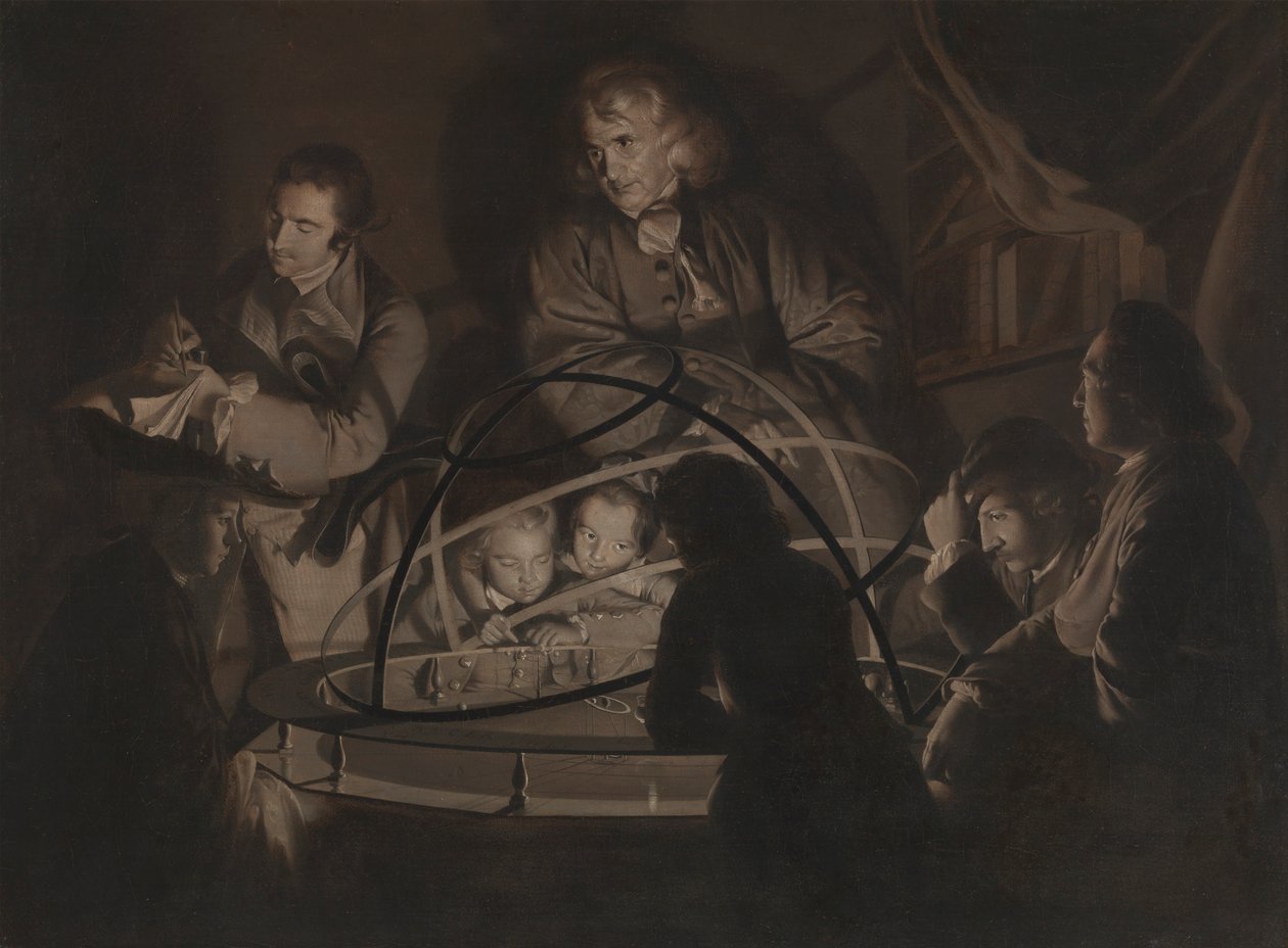 Orrery Üzerine Bir Ders Veren Filozof by Joseph Wright of Derby