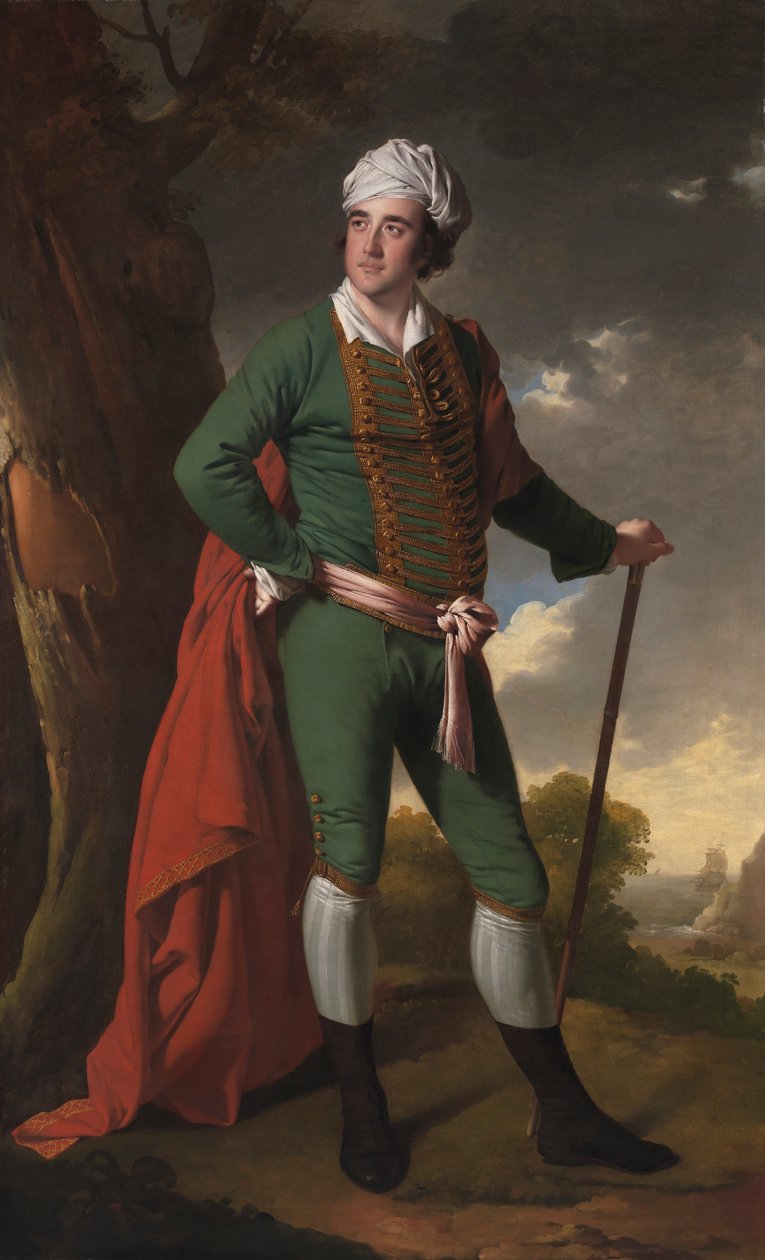 "Hintli Kaptan" Olarak Bilinen Bir Adamın Portresi by Joseph Wright of Derby