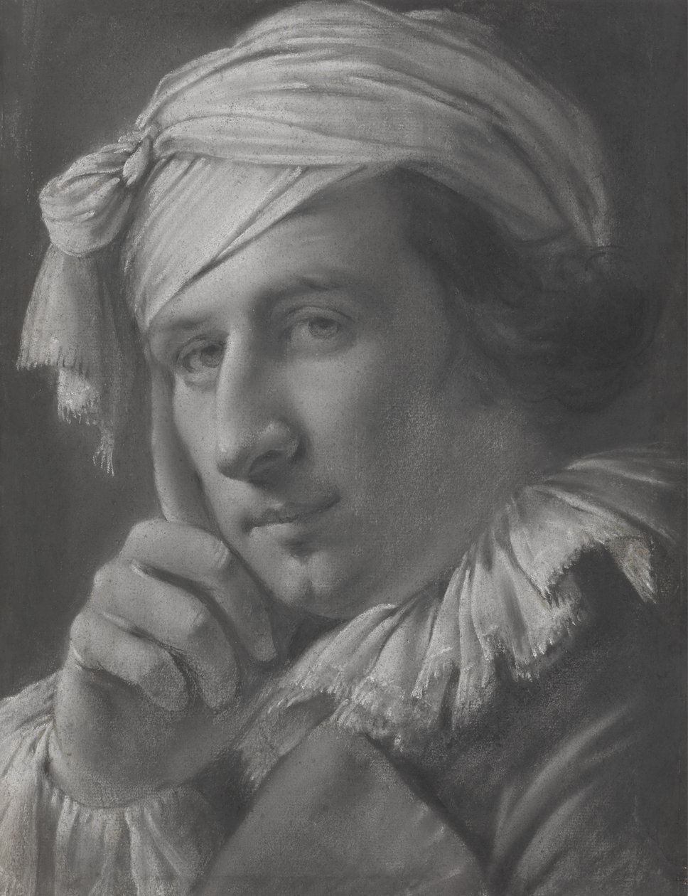 Bir Adamın Portresi, c.1768 (kağıt üzerinde tebeşir ve karakalem) by Joseph Wright of Derby