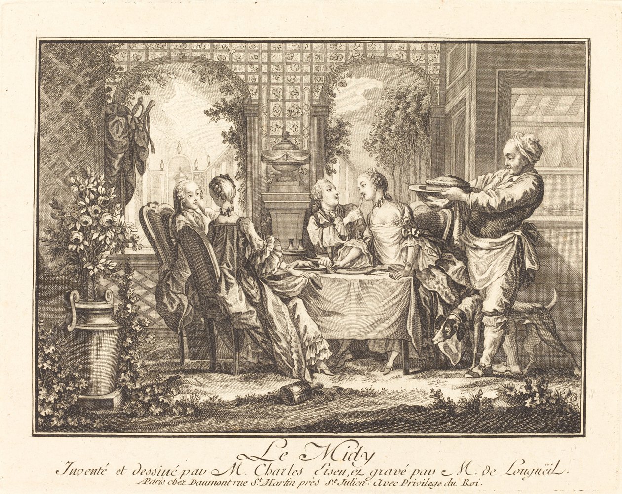 Öğle vakti by Joseph de Longueil after Charles Eisen