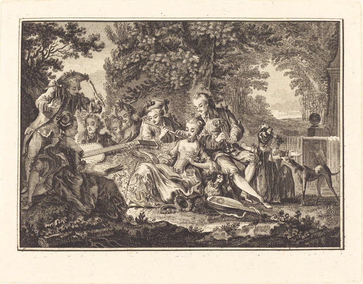 Kırsal Konser by Joseph de Longueil after Charles Eisen