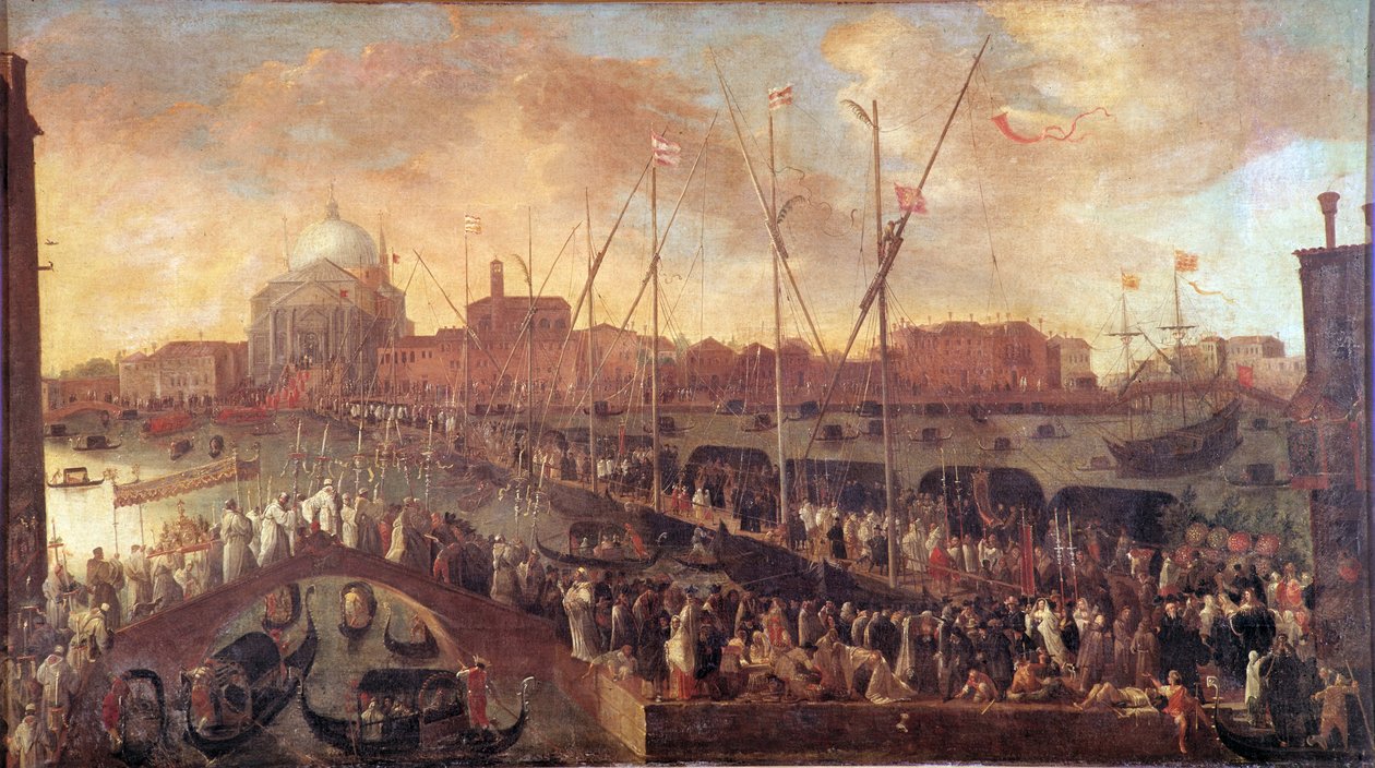 Kurtarıcı Bayramı Günü Alayı 1575-1576 Büyük Veba kurbanlarını anmak için Venedik Kurtarıcı Kilisesi