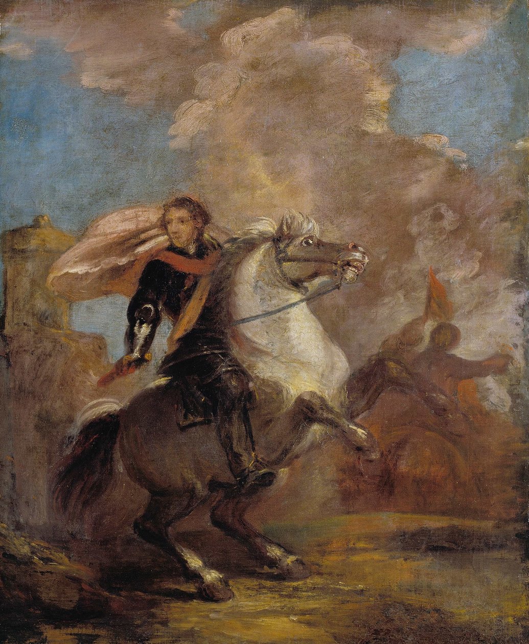 At sırtında bir subay by Joshua Reynolds