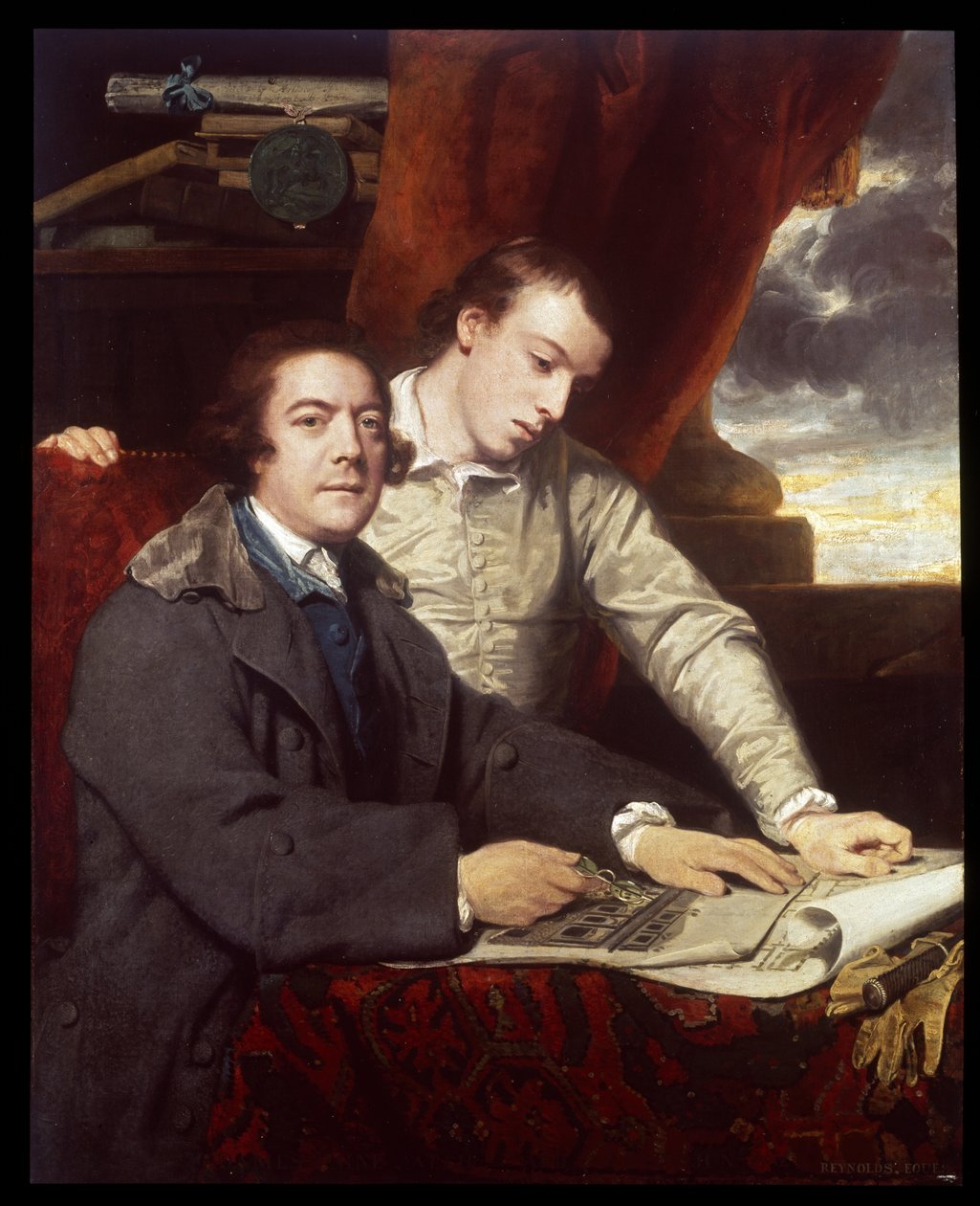James Paine, Mimar ve Oğlu, James, 1764 by Joshua Reynolds