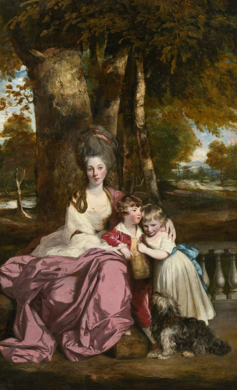Leydi Elizabeth Delme ve Çocukları by Joshua Reynolds