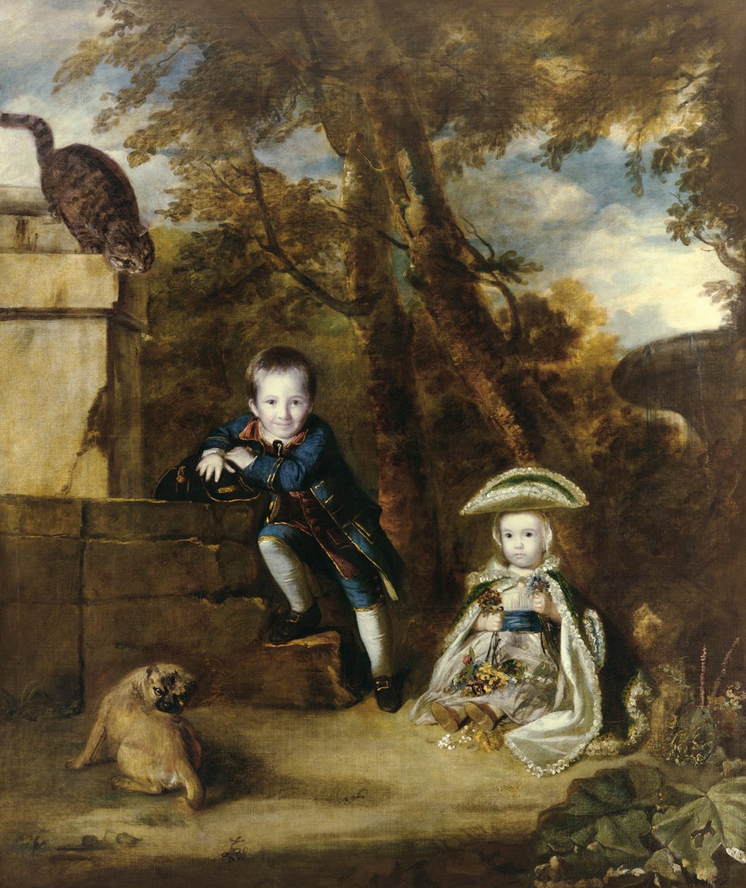 Paul Cobb Methuen ve kız kardeşi Christian, daha sonra Lady Boston by Joshua Reynolds
