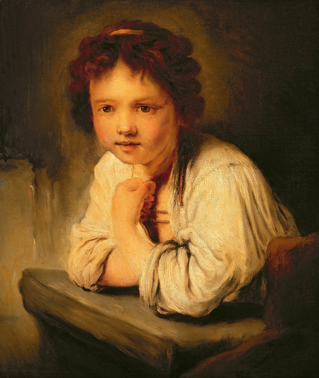 ಕಿಟಕಿಯಲ್ಲಿ ಚಿಕ್ಕ ಹುಡುಗಿ by Joshua Reynolds