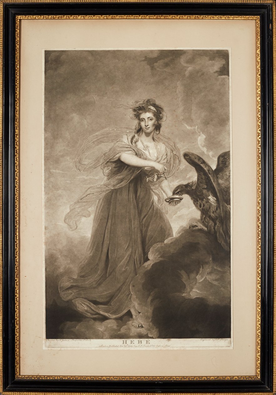 Hebe (mezzotint) by Joshua (after) Reynolds