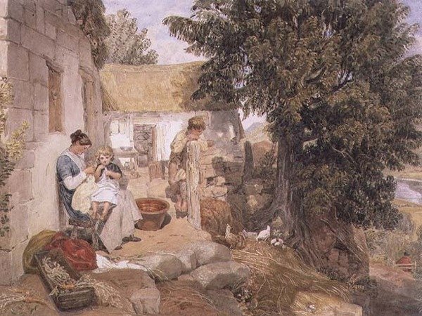 Symonds Yat yakınlarındaki Kırsal Figürlü Kulübeler by Joshua Cristall
