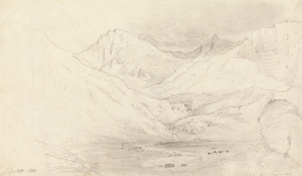 Nant Ffrancon Vadisi, Caernarvonshire by Joshua Cristall