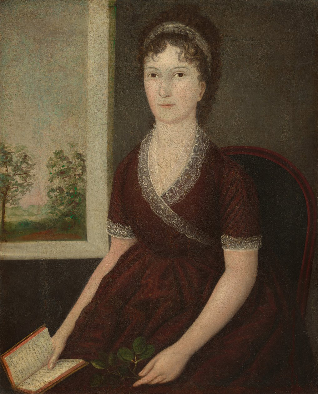 Sarah Ogden Gustin, c. 1805. by Joshua Johnson