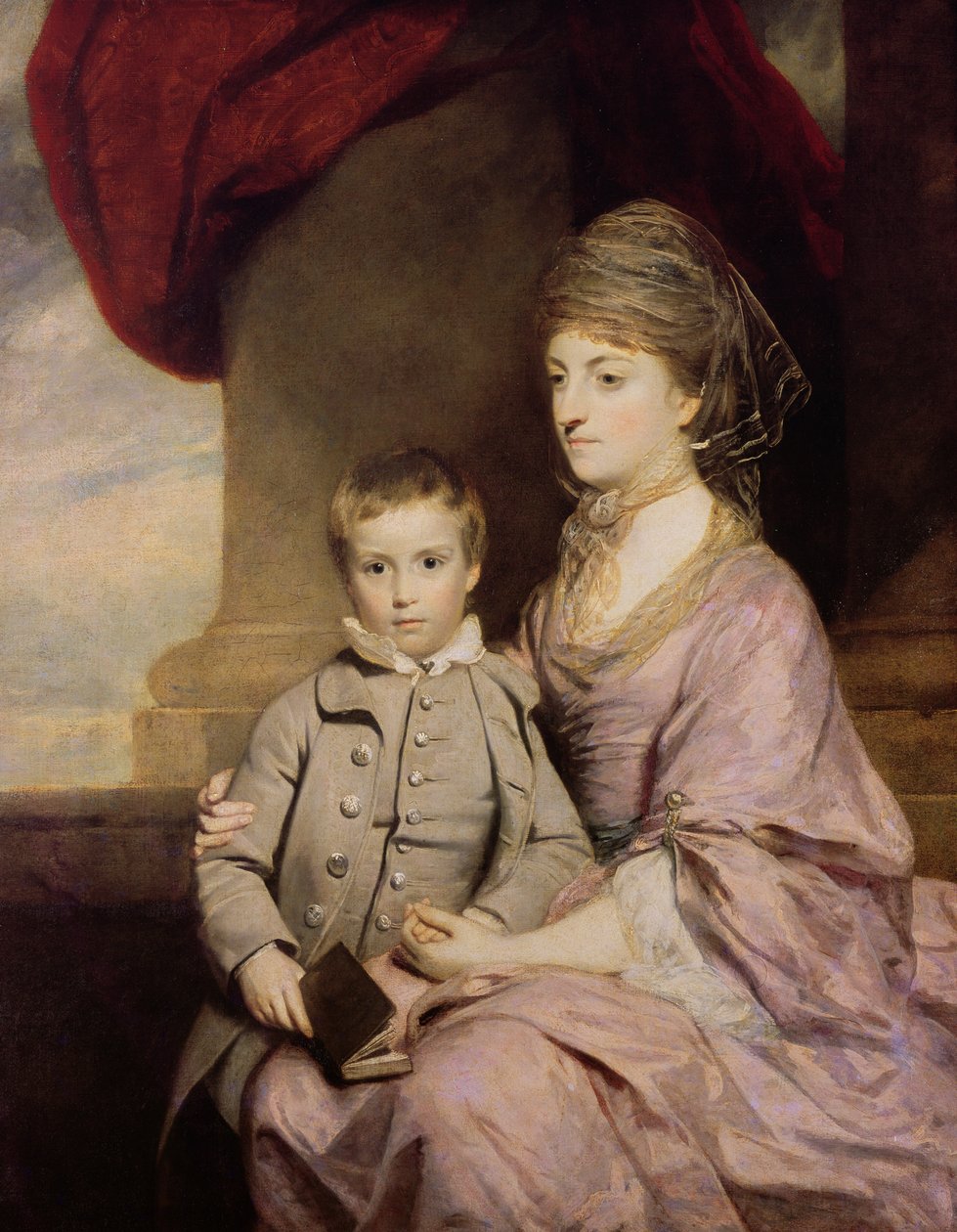 Elizabeth Herbert, Pembroke Kontesi (1737-1831) ve oğlu George, Lord Herbert (1759-1827) 1764-67 by Joshua Reynolds
