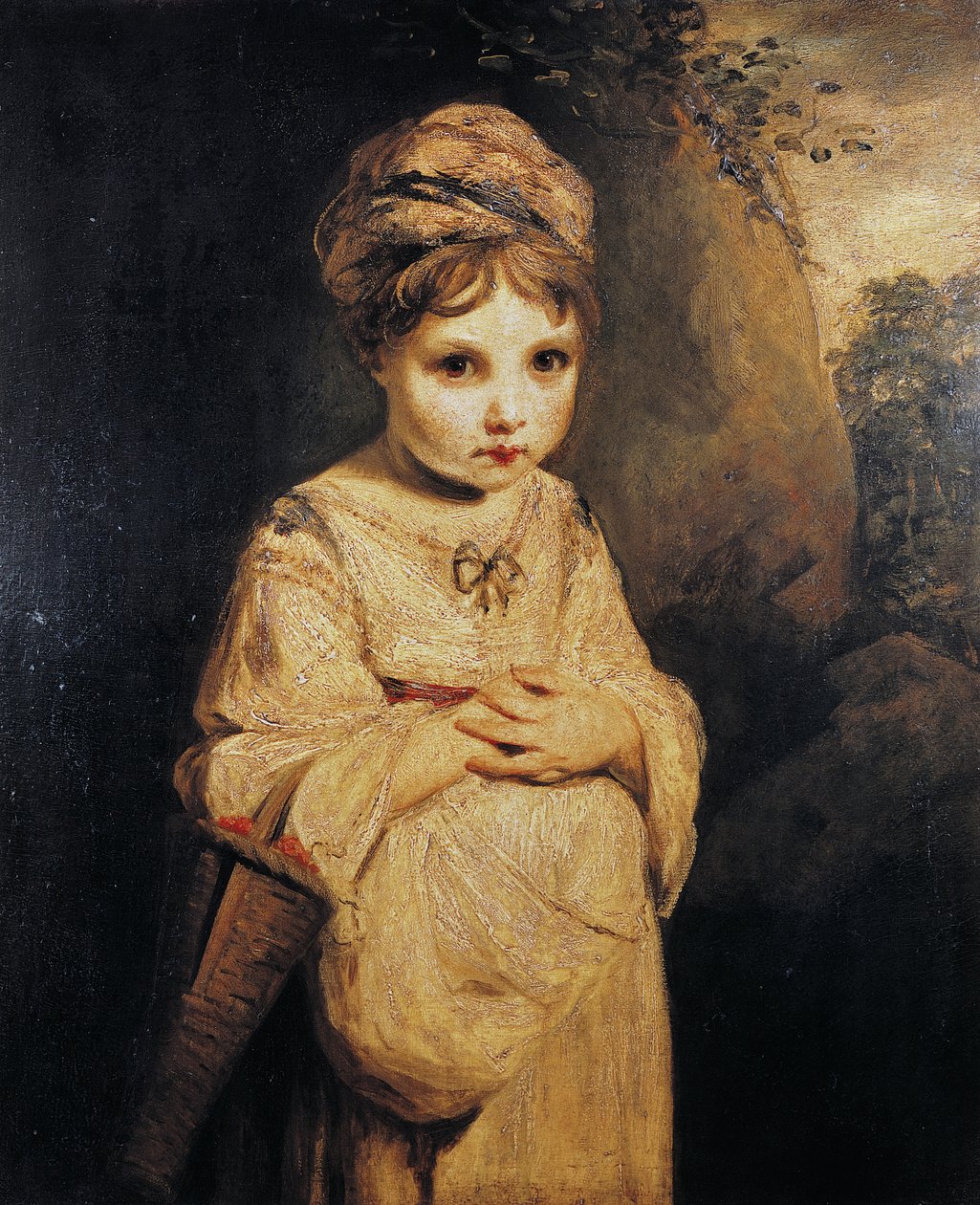 Çilekli Kız, Joshua Reynolds (1723-1792), tuval üzerine yağlı boya, 76, 6x63, 7 cm by Joshua Reynolds