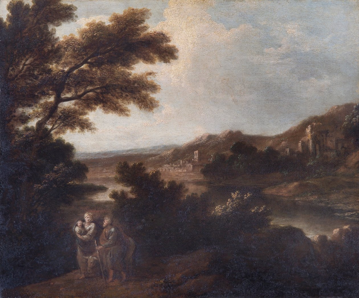 Mısır'a Uçuş ile Manzara (tuval üzerine yağlı boya) by Joshua Reynolds