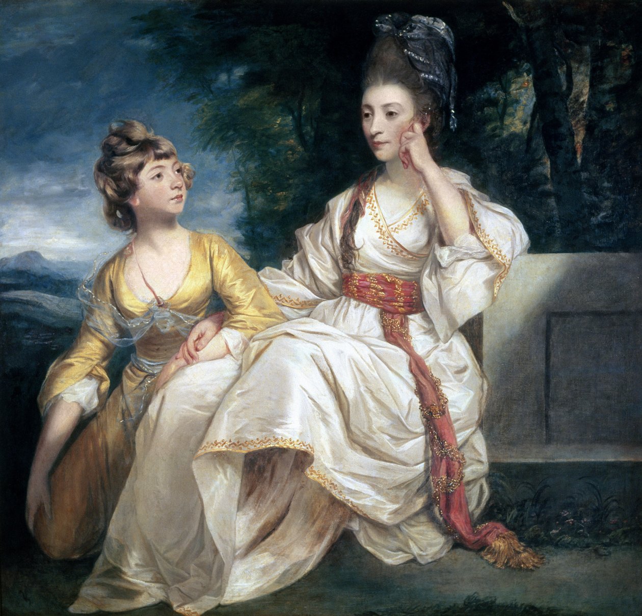 Bayan Thrale ve kızı Hester (Queeney) 1777-78 by Joshua Reynolds