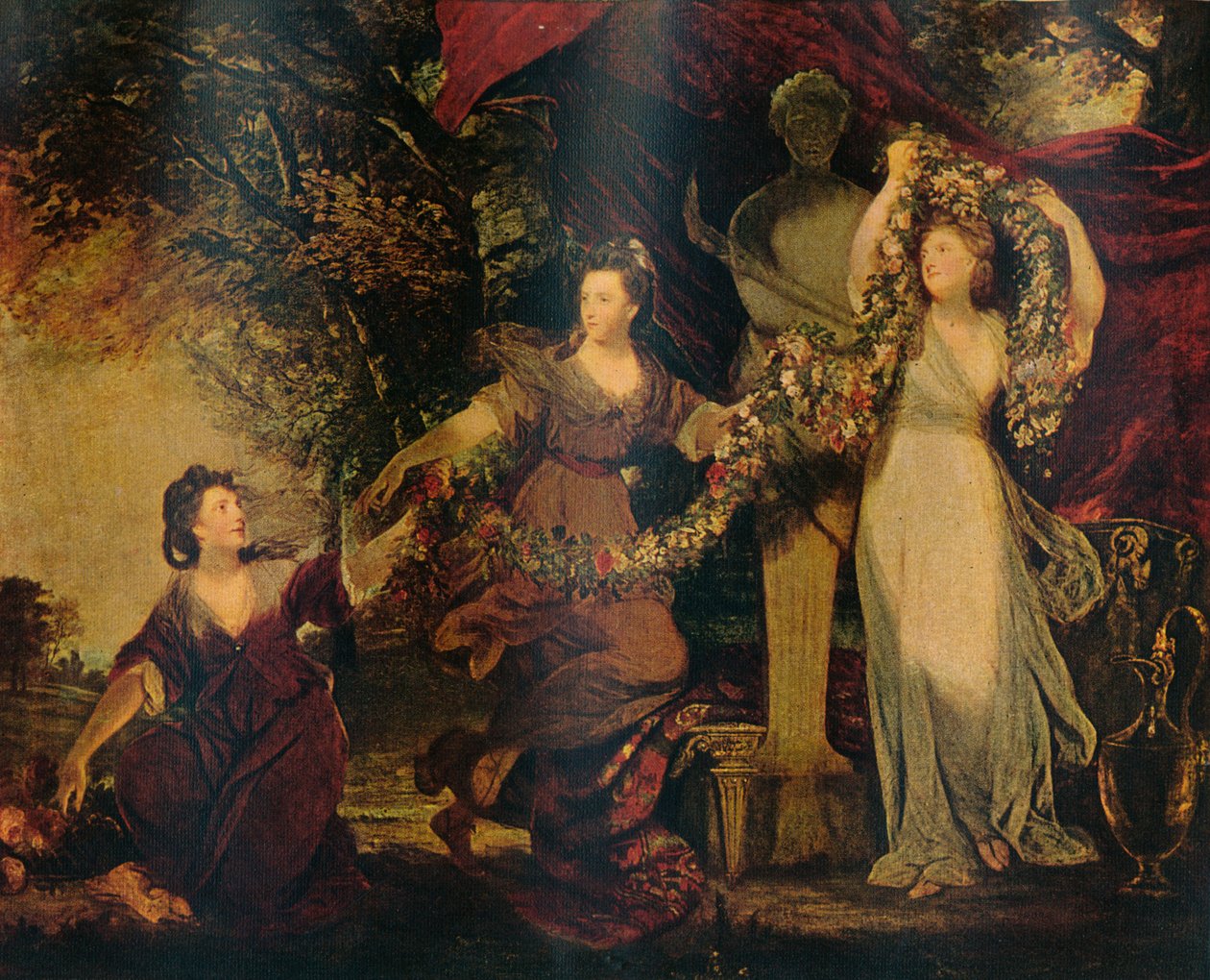 Kızlık Zarı Terminal Figürünü Süsleyen Güzeller, 1773, 1911 by Joshua Reynolds