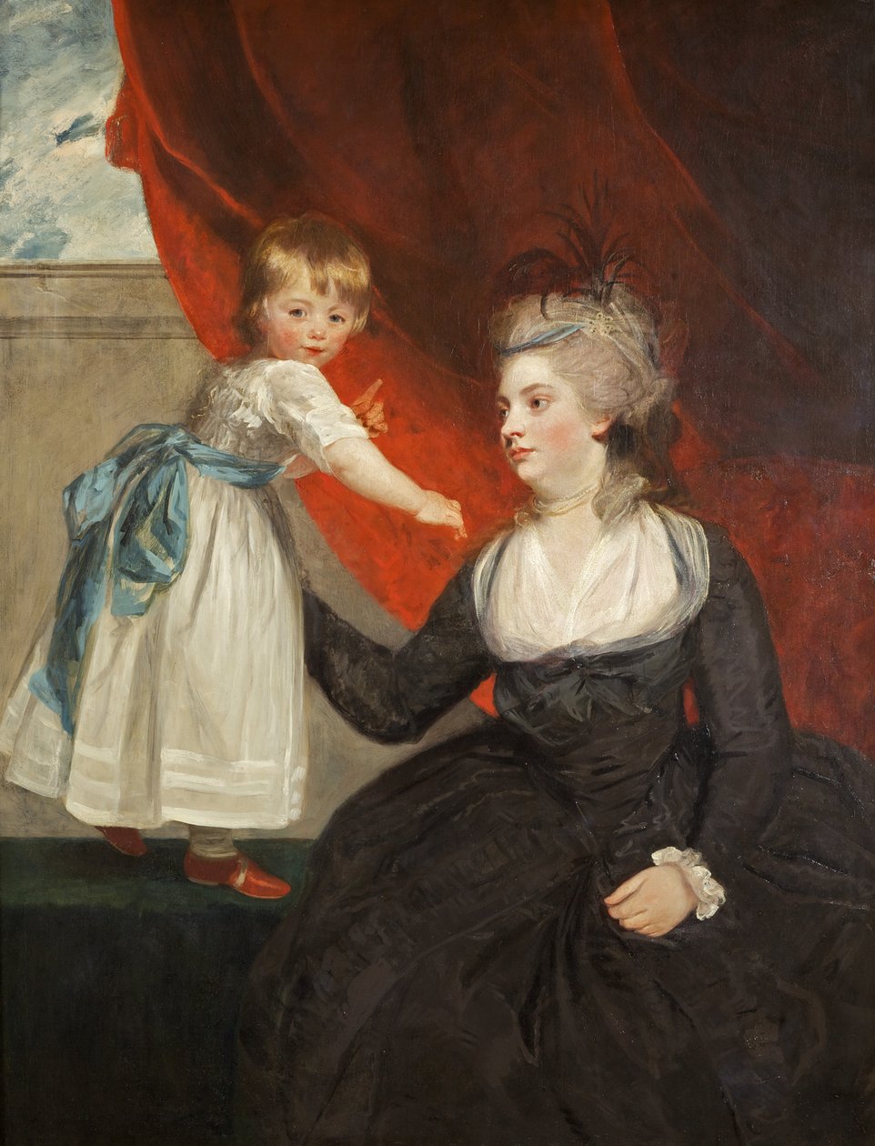 Saygıdeğer Frances Courtenay, Leydi Honywood ve Kızı by Joshua Reynolds