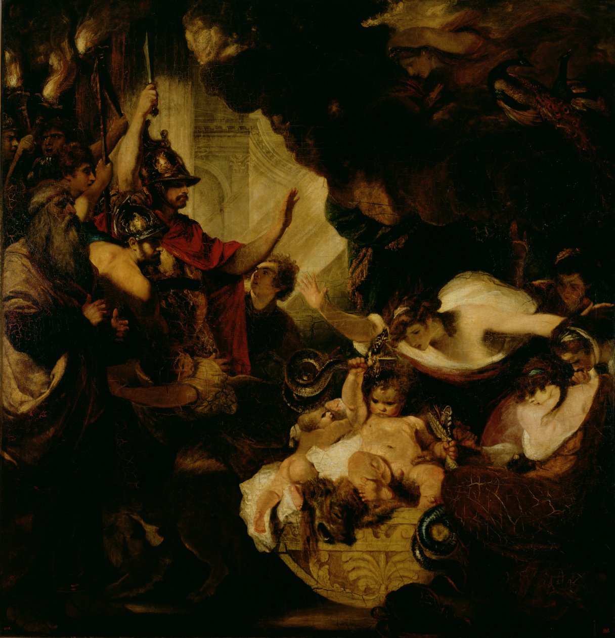 Yılanları Boğan Bebek Herkül, 1786-8 by Joshua Reynolds