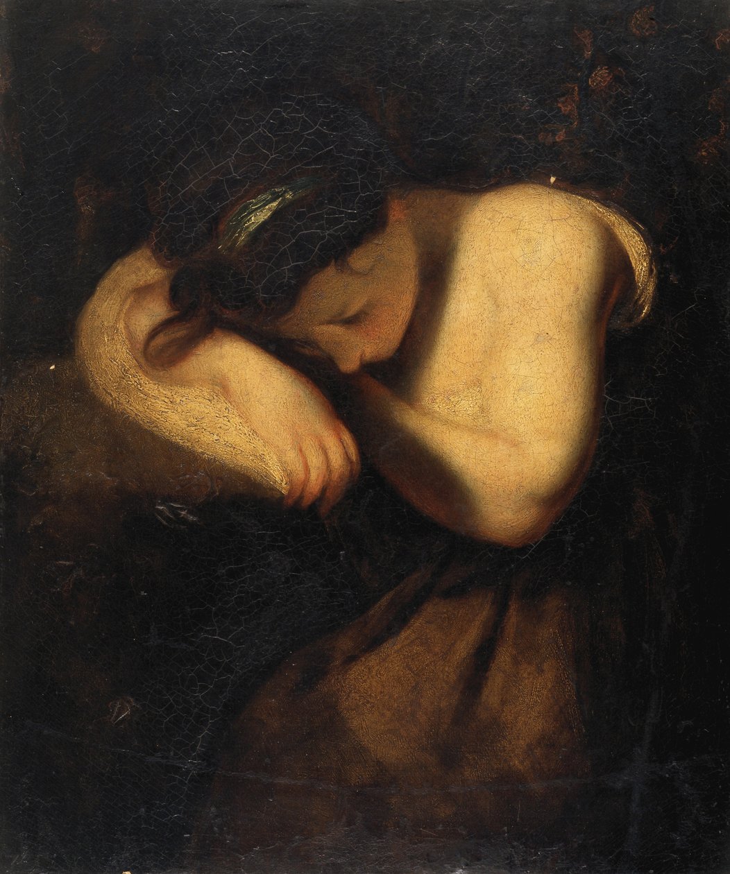 Uyuyan Genç Kız (tuval üzerine yağlıboya) by Joshua Reynolds