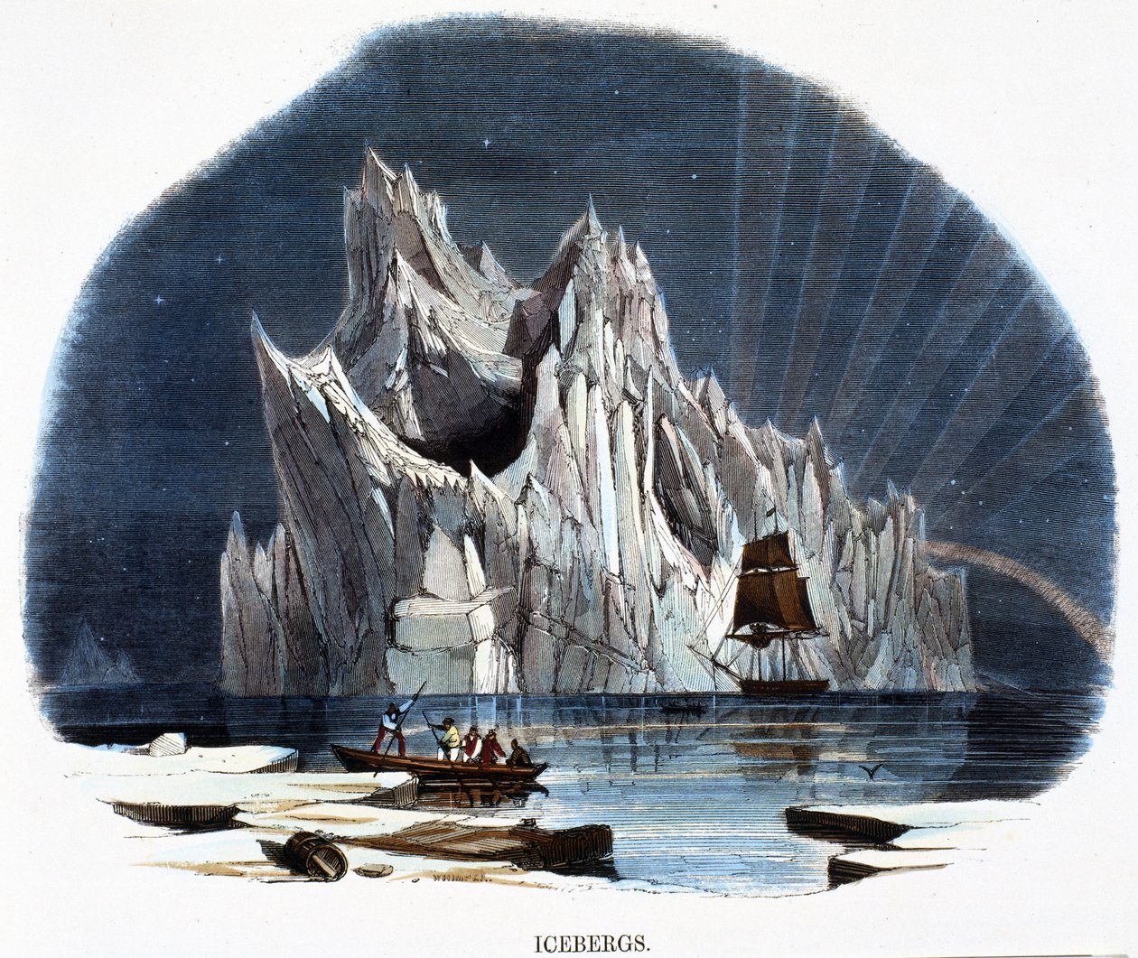 Doğa Olaylarından Buzdağları, 1849 by Josiah Wood Whymper