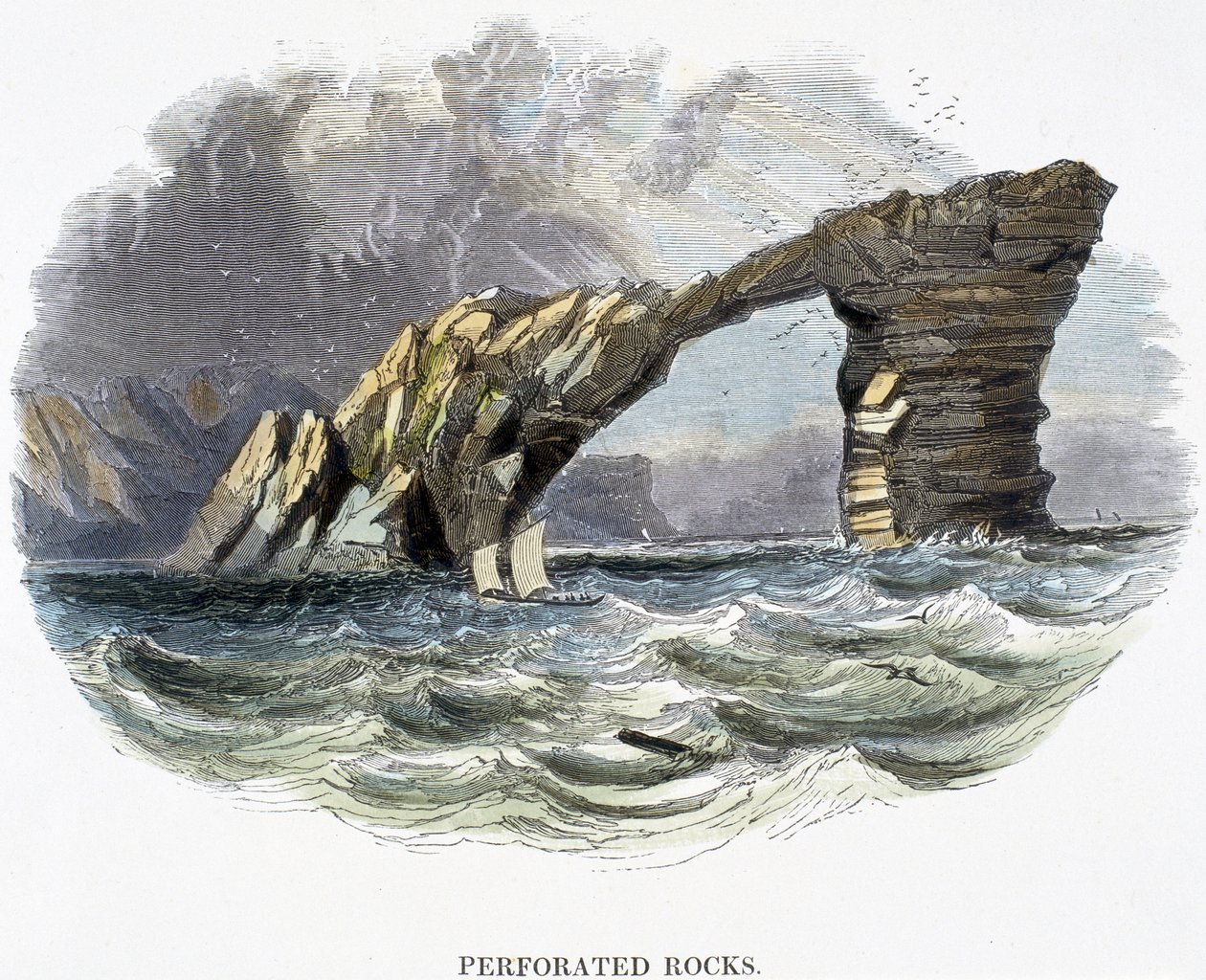 Delikli Kayalar, Doğa Olaylarından 1849 by Josiah Wood Whymper