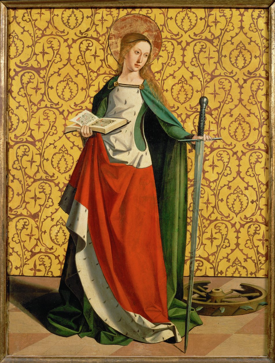 İskenderiyeli Azize Catherine (ahşap üzerine resim) by Josse (fl.1493-1508) Lieferinxe