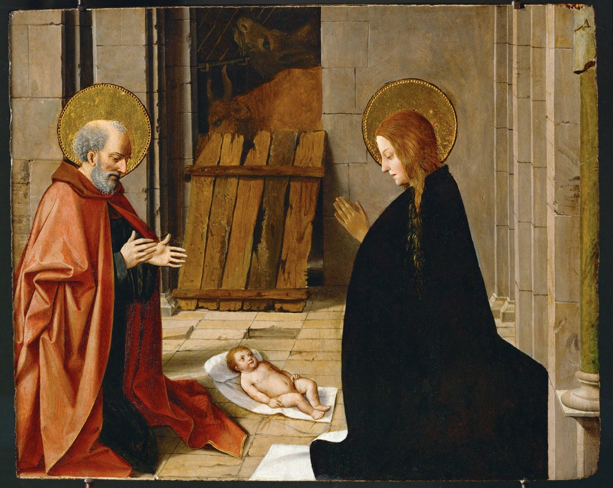 Doğuş, c.1500 (ahşap üzerine resim) by Josse (fl.1493-1508) Lieferinxe