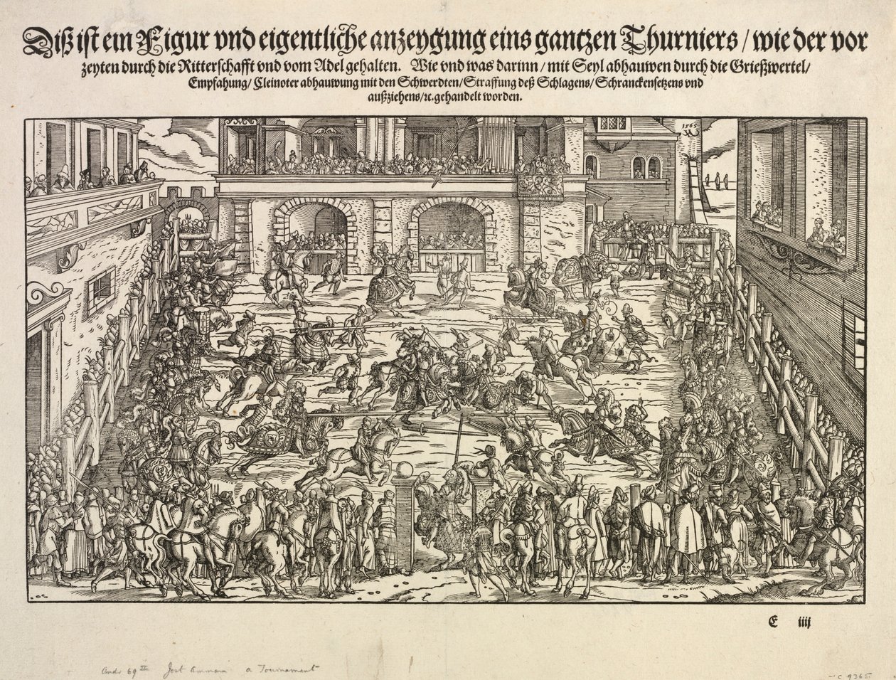 Bir Turnuva, 1565. by Josse Amman