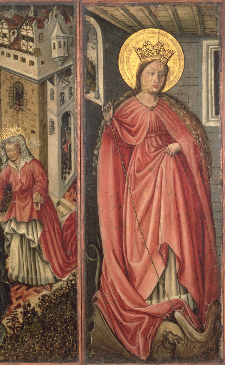 St. Margaret, poliptikten sağ panel (panel) by Jost Amman