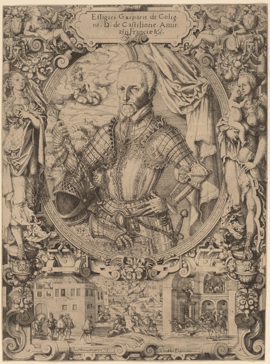 Gaspar de Coligny, 1573. by Jost Ammon