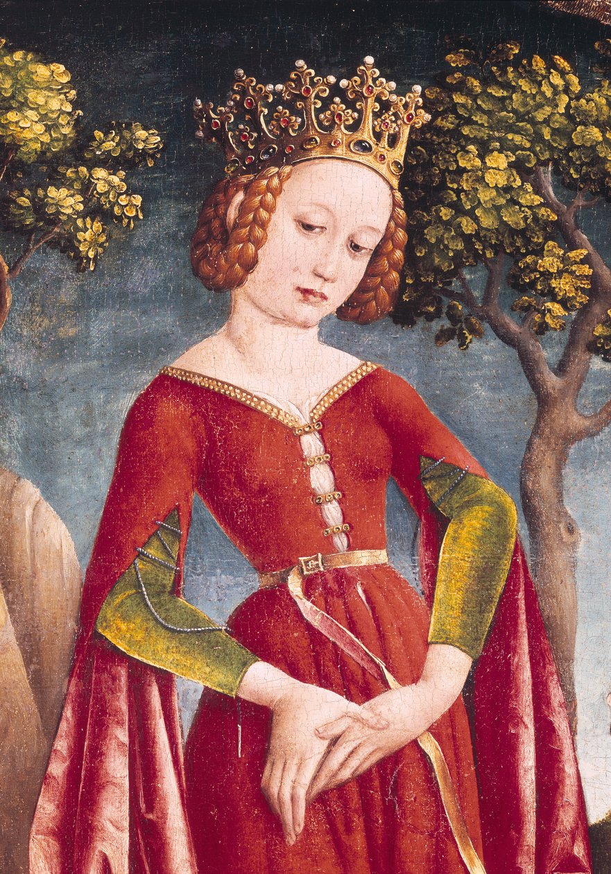 Aziz George ve Ejderha, Prenses detayı, c.1445-50 by Jost Haller