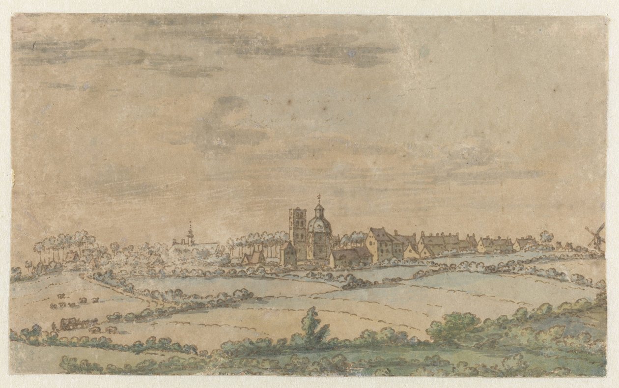 Scherpenheuvel'in görünümü, Flaman Brabant by Josua de Grave (attributed to)