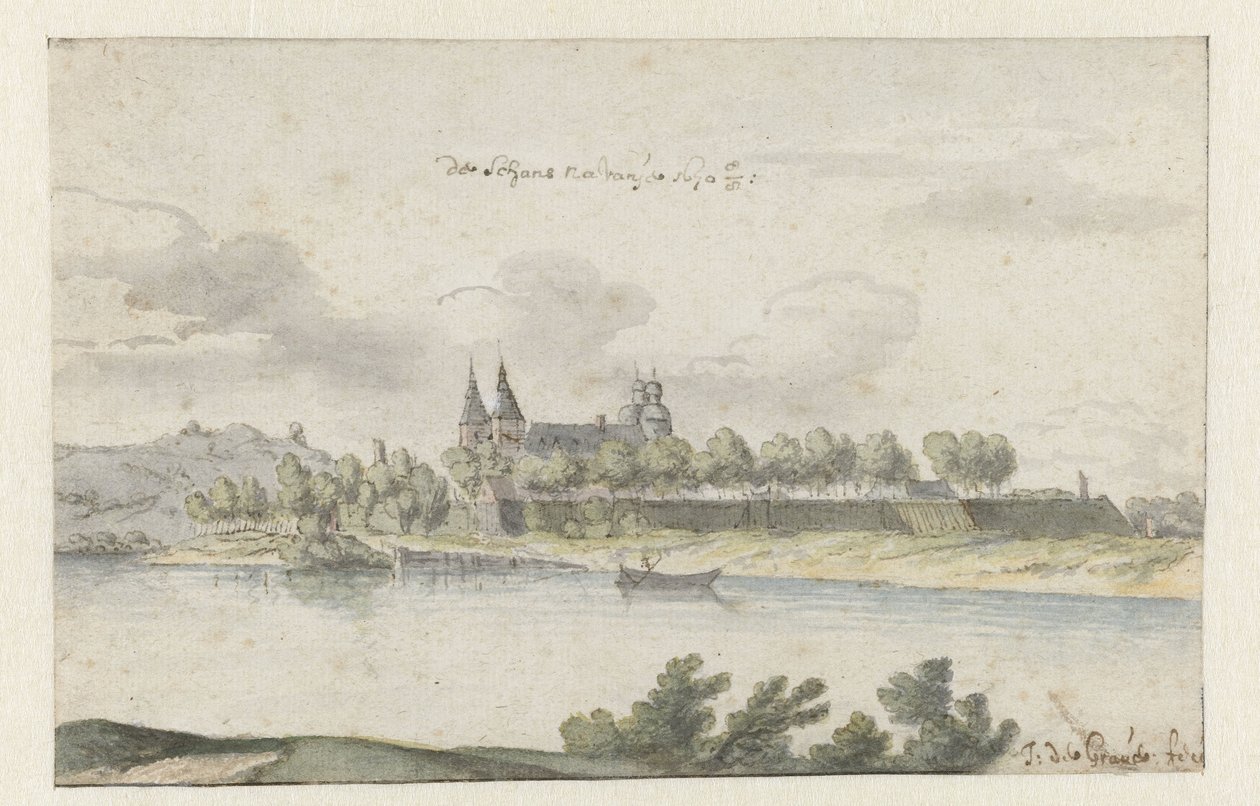 Fort Navagne, Limburg'un görünümü by Josua de Grave