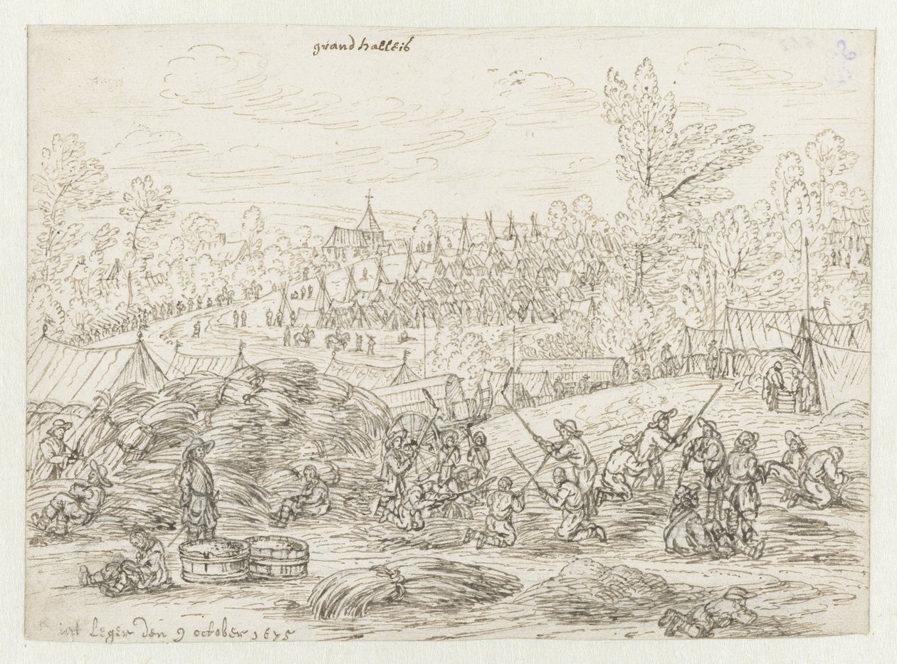 Grand-Hallet, Liège yakınlarındaki Willem III Ordusu