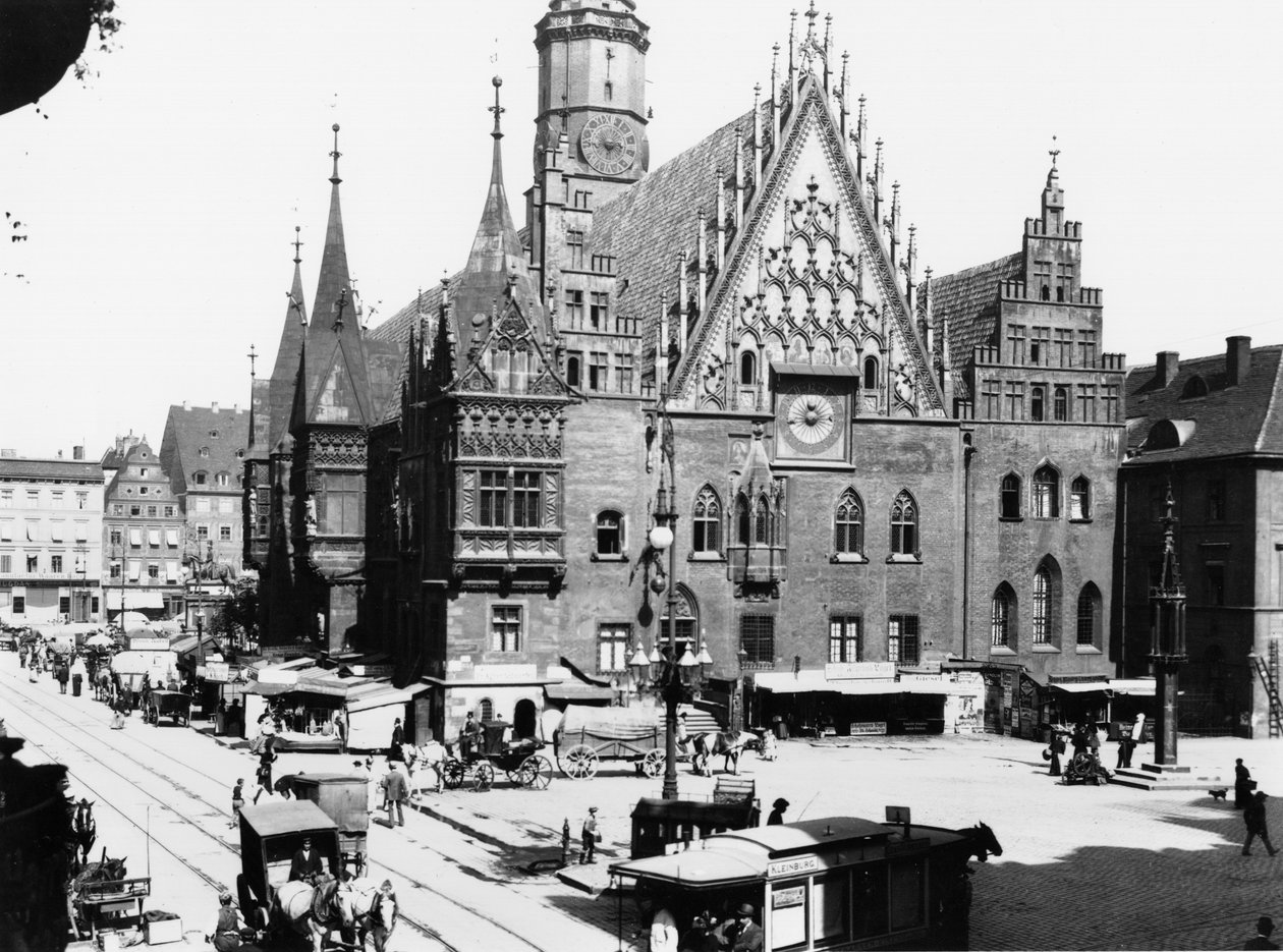 Belediye Binası, Breslau (günümüz Wroclaw) Polonya, c.1910 by Jousset