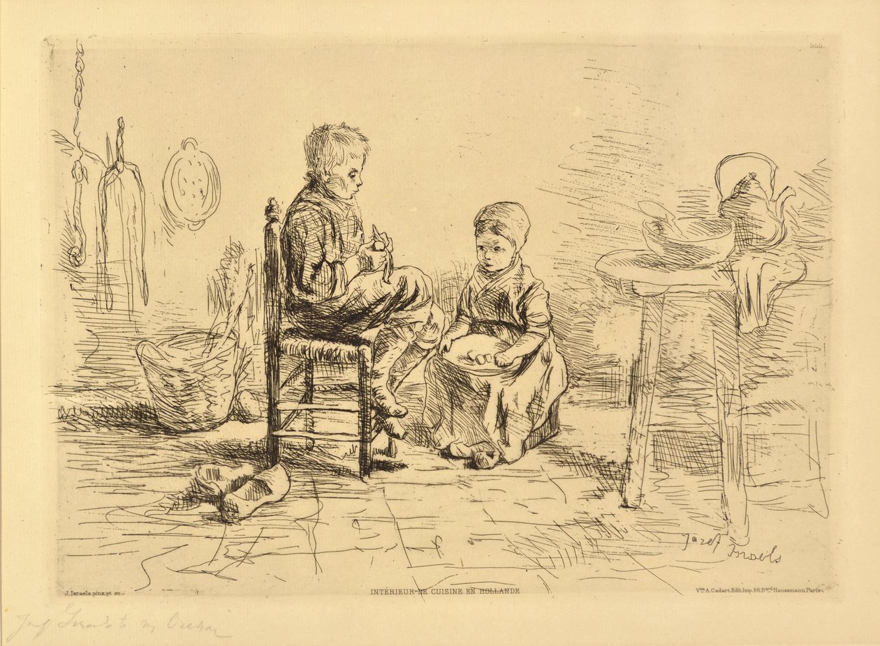 Patates soyma (aşındırma) by Jozef  Israels