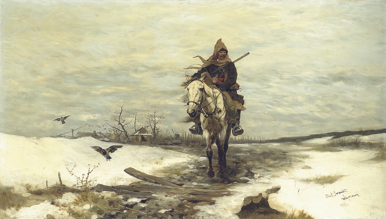 Yalnız avcı, 1881 by Jozef Brandt