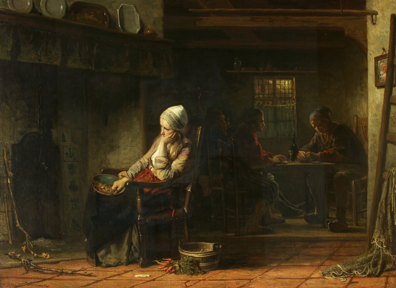 Mutsuz Bir Kadın veya Aile İçi Acılar, 1859 by Jozef Israëls