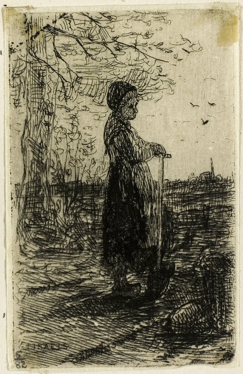 kürek ile kız by Jozef Israëls
