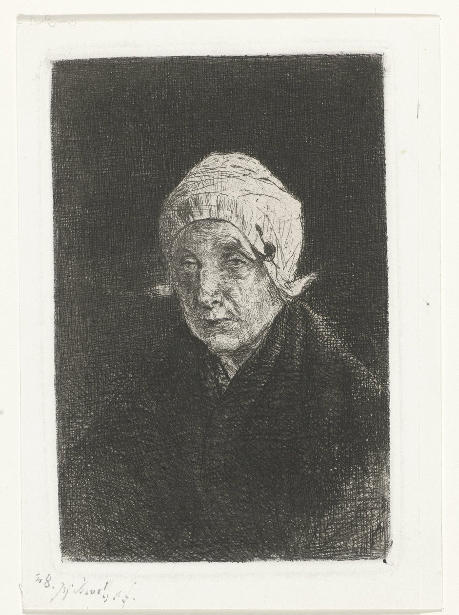 Katwijk yaşlı kadın by Jozef Israëls