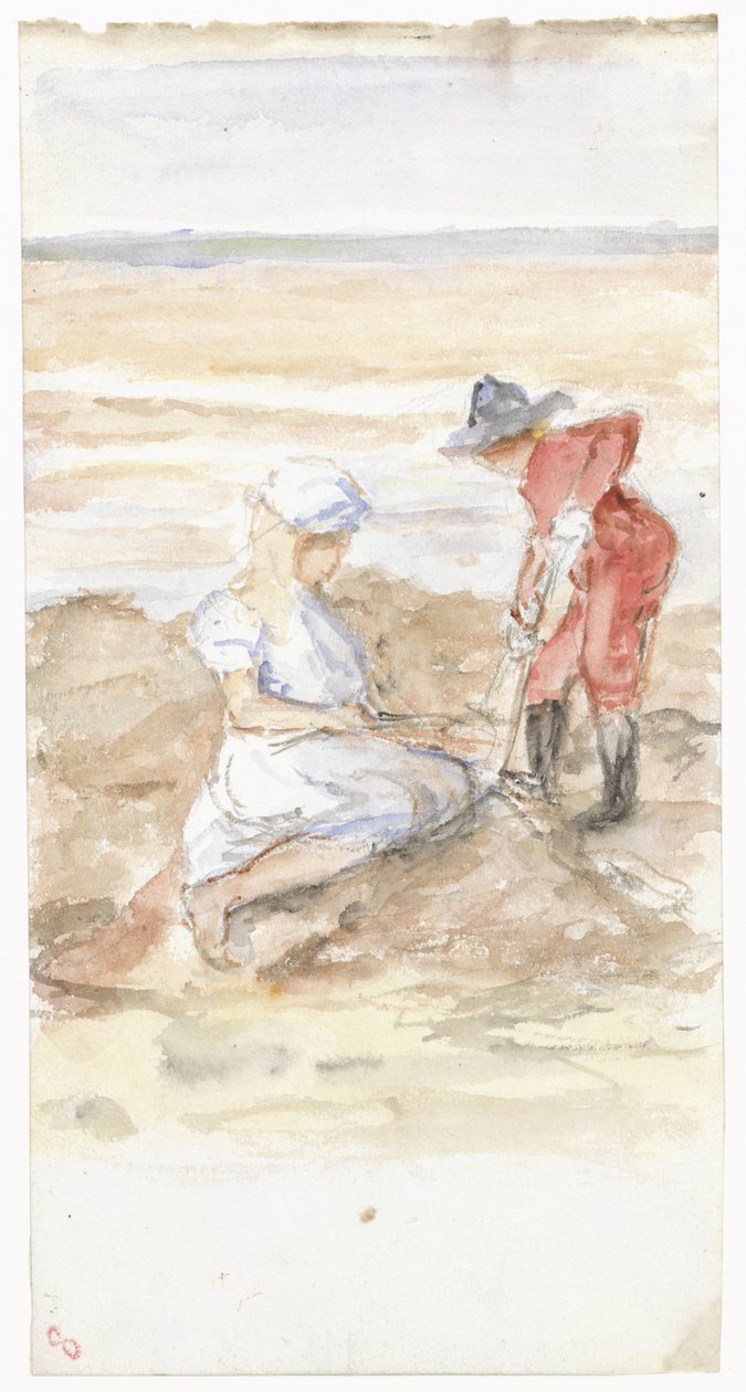 Sahilde oynayan çocuklar by Jozef Israëls