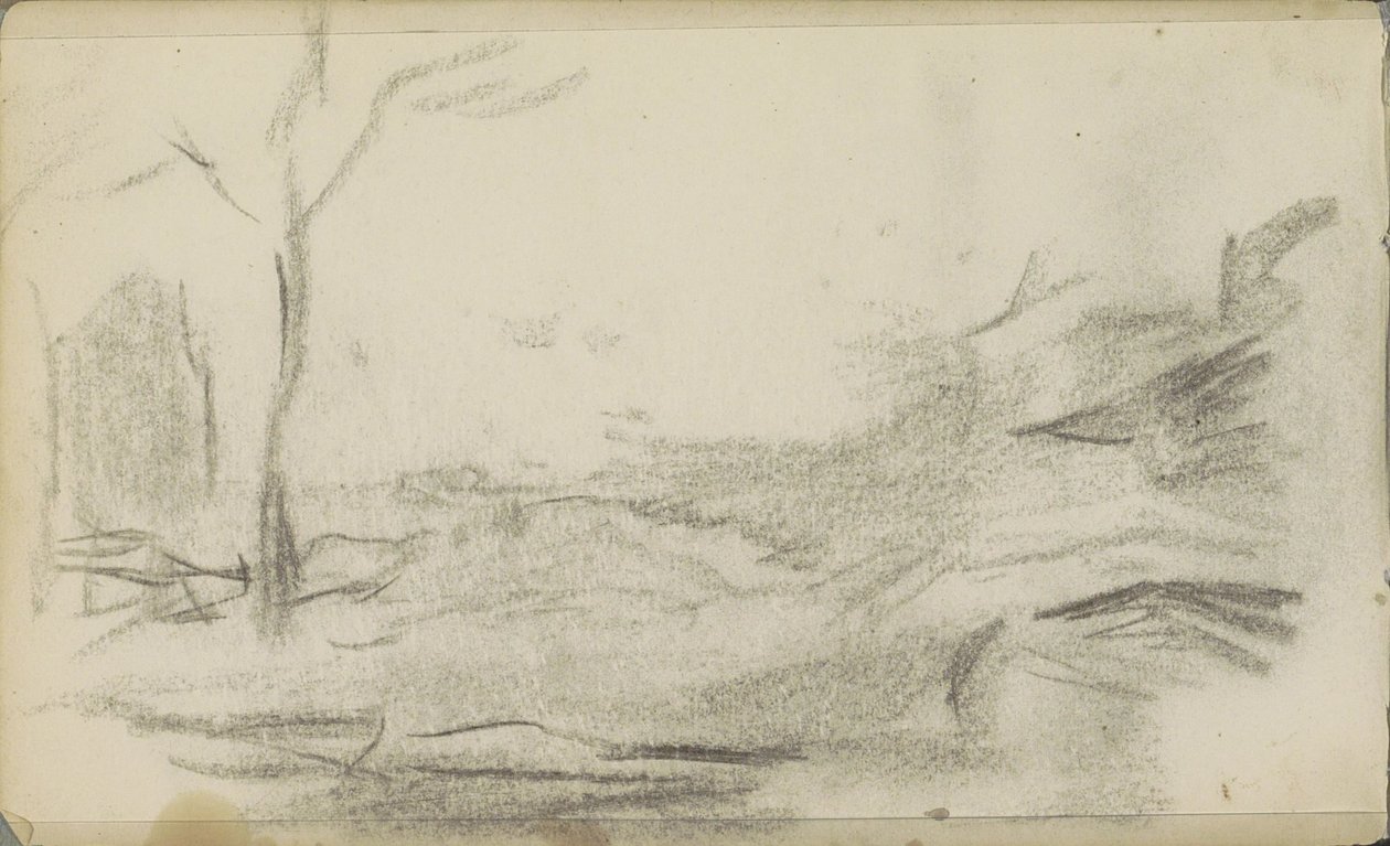 Bir ağaç ile manzara by Jozef Israëls